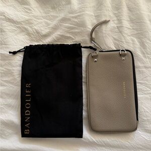 Bandolier Pebble leather expanded zip pouch